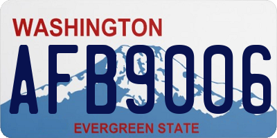 WA license plate AFB9006