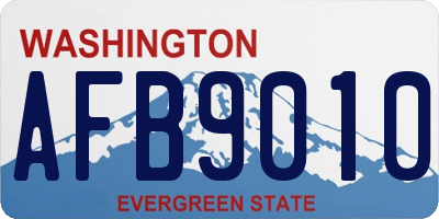 WA license plate AFB9010