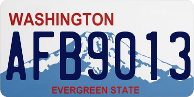 WA license plate AFB9013