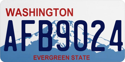 WA license plate AFB9024