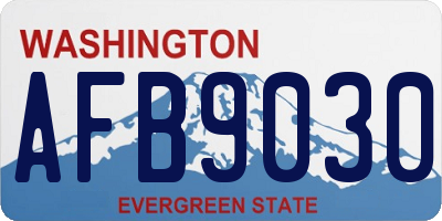 WA license plate AFB9030