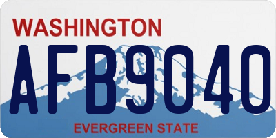 WA license plate AFB9040