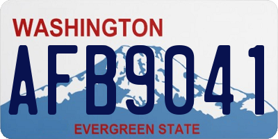 WA license plate AFB9041