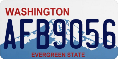 WA license plate AFB9056