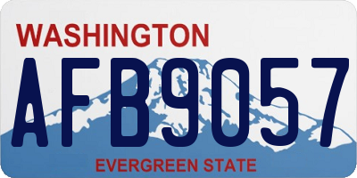 WA license plate AFB9057
