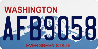 WA license plate AFB9058