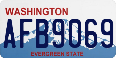 WA license plate AFB9069