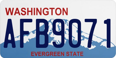 WA license plate AFB9071