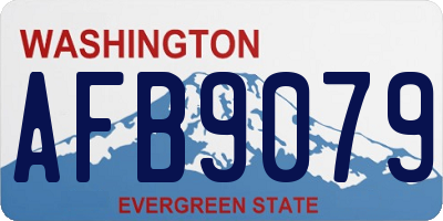 WA license plate AFB9079
