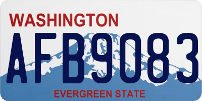 WA license plate AFB9083