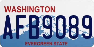 WA license plate AFB9089
