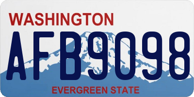 WA license plate AFB9098