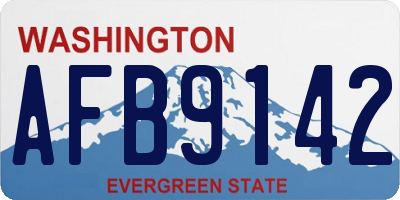 WA license plate AFB9142