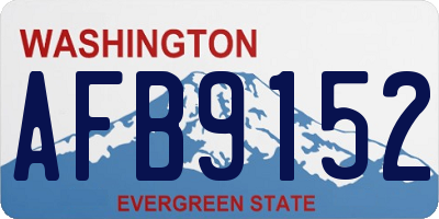 WA license plate AFB9152