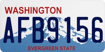 WA license plate AFB9156