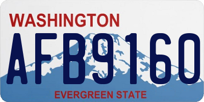WA license plate AFB9160