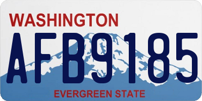 WA license plate AFB9185