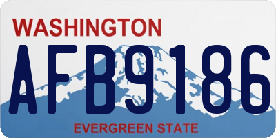 WA license plate AFB9186