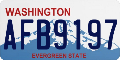 WA license plate AFB9197