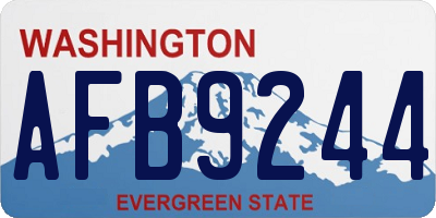 WA license plate AFB9244