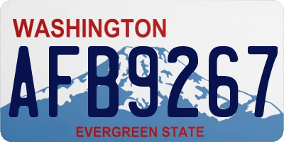 WA license plate AFB9267