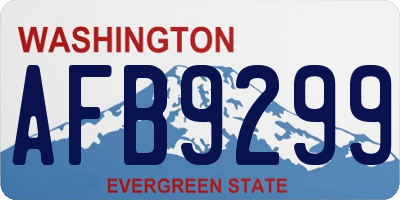 WA license plate AFB9299