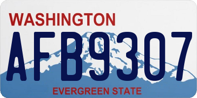 WA license plate AFB9307