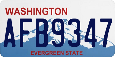 WA license plate AFB9347