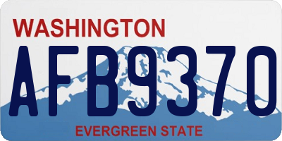 WA license plate AFB9370