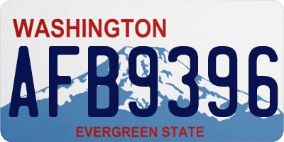 WA license plate AFB9396