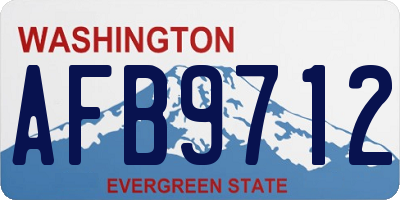 WA license plate AFB9712