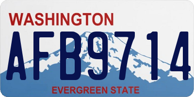 WA license plate AFB9714