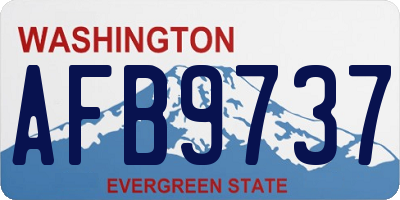 WA license plate AFB9737