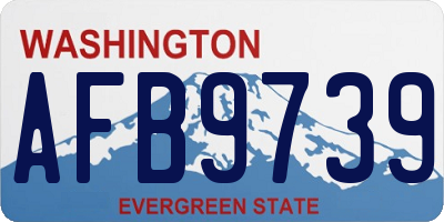 WA license plate AFB9739