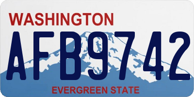 WA license plate AFB9742