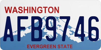 WA license plate AFB9746
