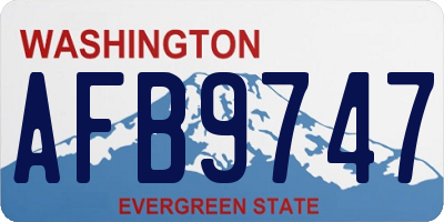 WA license plate AFB9747