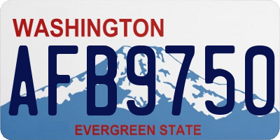 WA license plate AFB9750