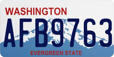 WA license plate AFB9763