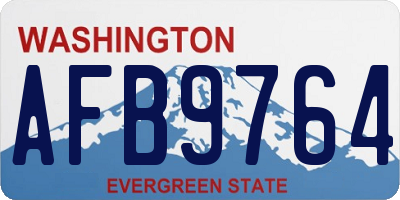 WA license plate AFB9764