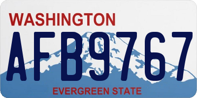 WA license plate AFB9767