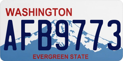 WA license plate AFB9773