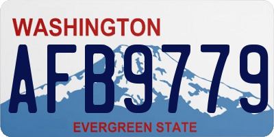 WA license plate AFB9779