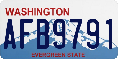 WA license plate AFB9791