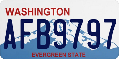 WA license plate AFB9797
