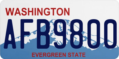 WA license plate AFB9800