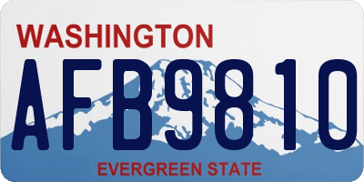 WA license plate AFB9810