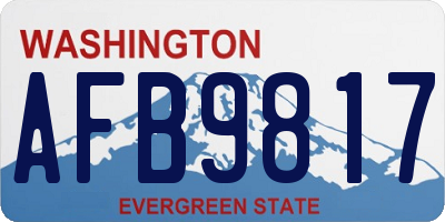 WA license plate AFB9817