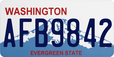 WA license plate AFB9842