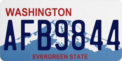 WA license plate AFB9844